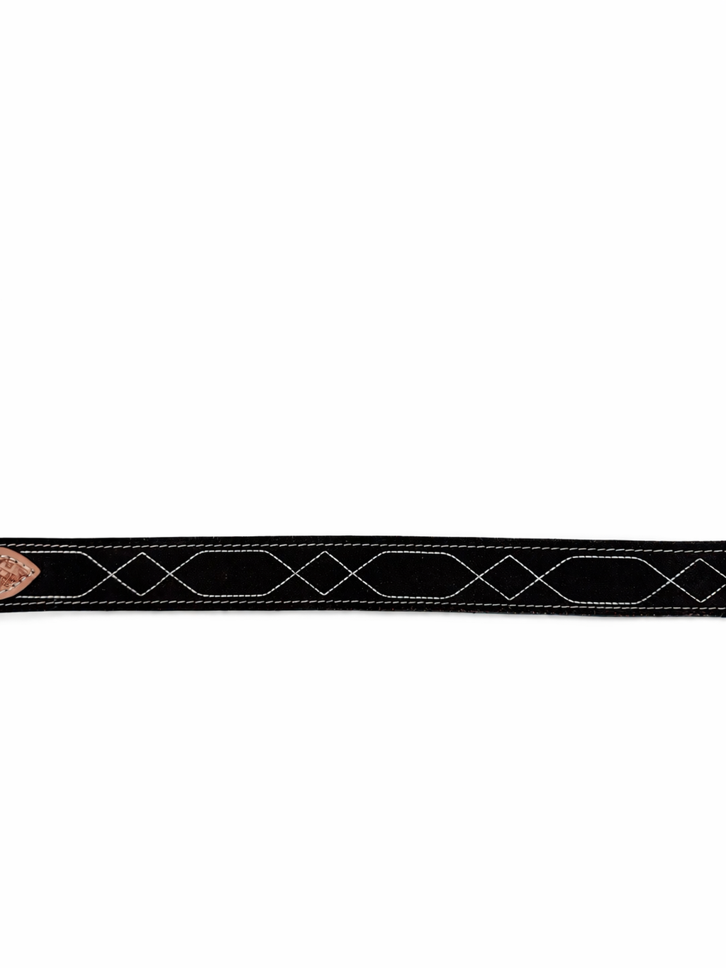 Western Stitch Genuine Suede & Hand Tooled Leather Belt -Black