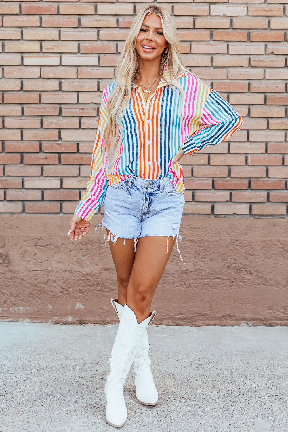 Winter Drop Shoulder Loose Shirt