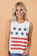 USA Vintage Stars & Stripes Tank Top