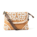 Myra Rose Canyon Sling Bag for Women Adjustable Strap Everyday Crossbody with Tribal Embroidery