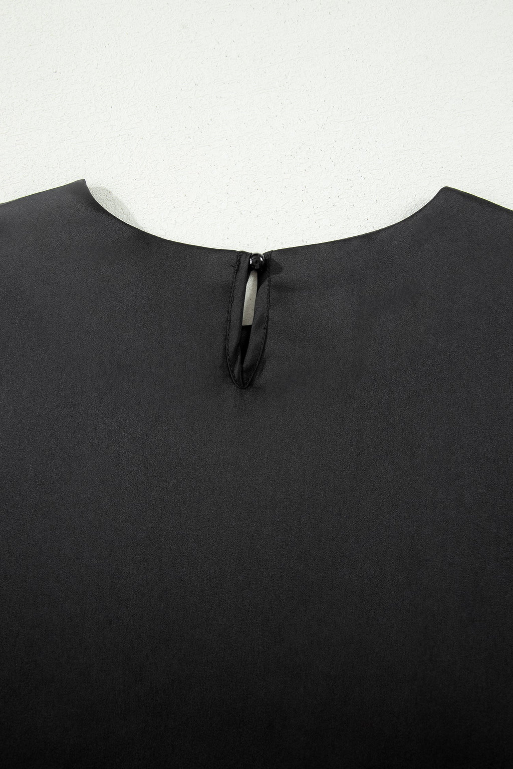 Asymmetric Lace Trim Satin Short Sleeve Top