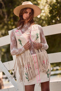 Desert Bloom Suede Suede Sleeveless Fringe Vest