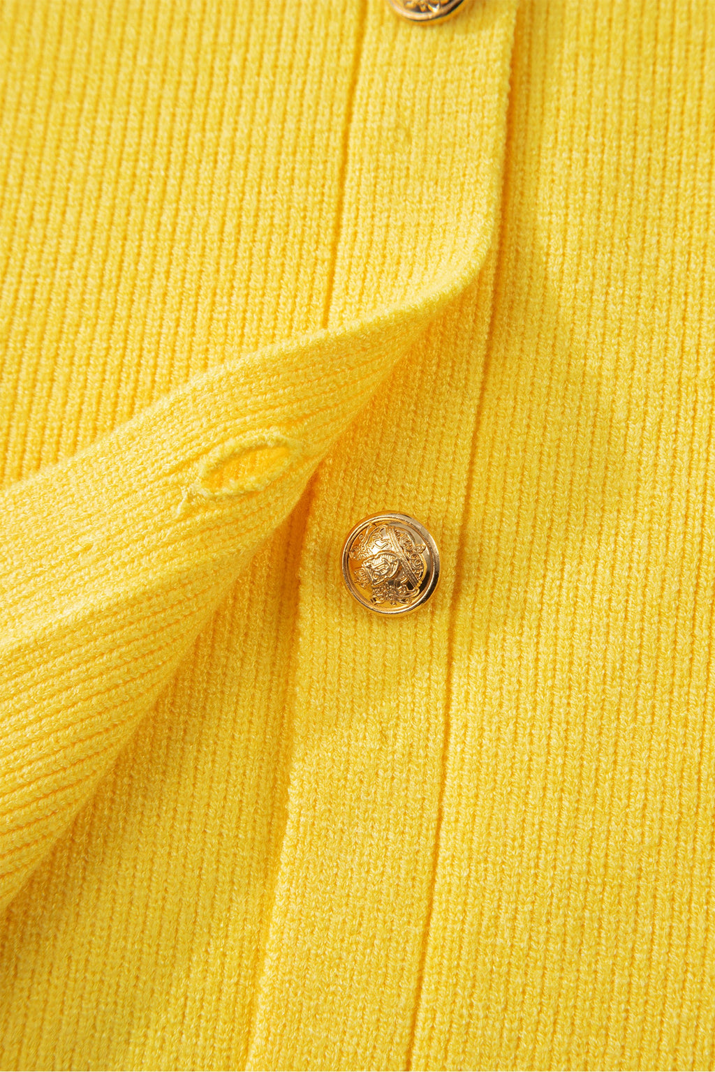 Solid Knit Sleeveless Button Front Pocketed Sweater